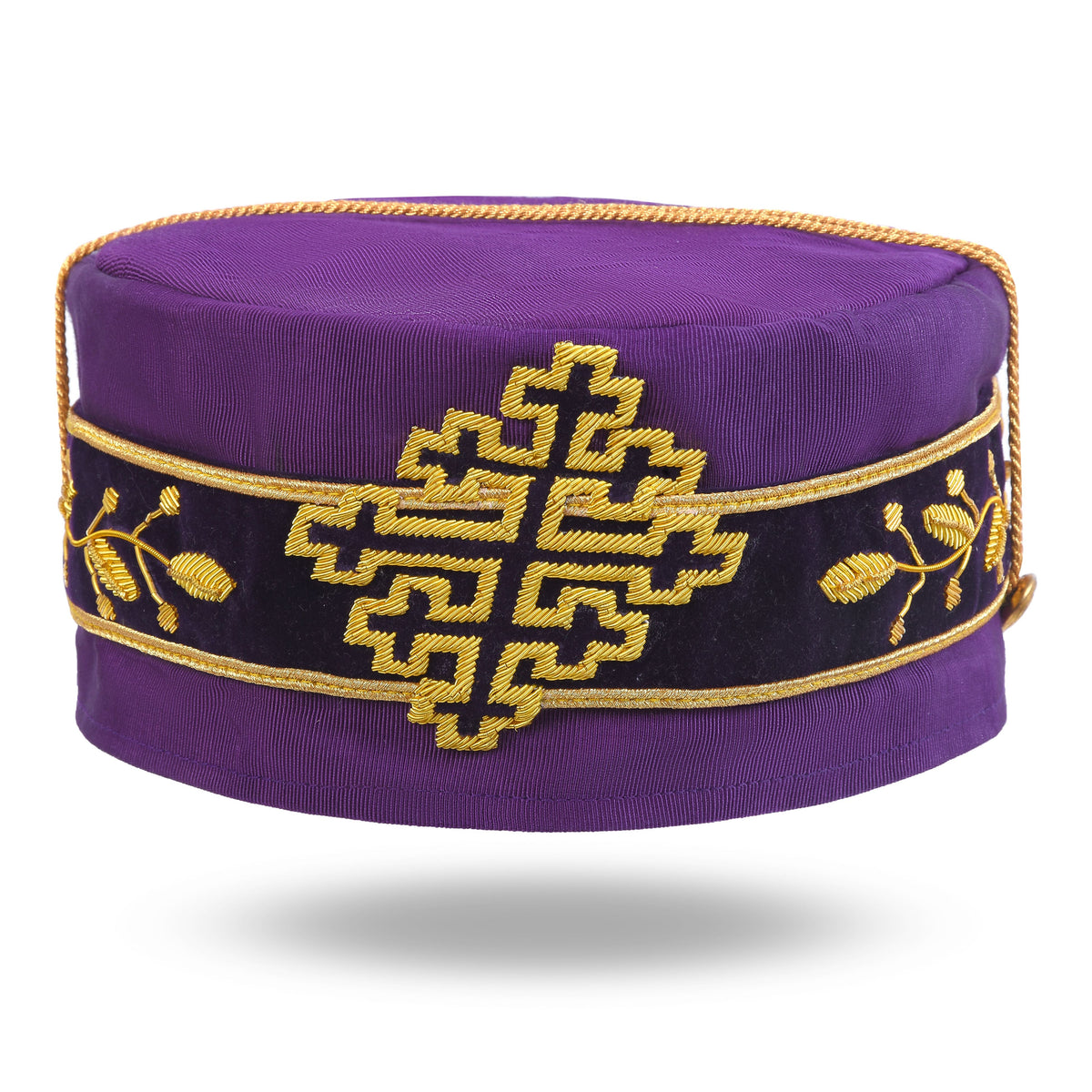 Sovereign Grand Commander 33rd Degree Scottish Rite Crown Cap - Hand Embroidery With Gold Bullion