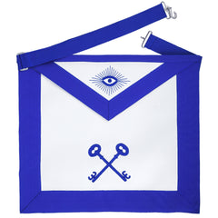 Treasurer Blue Lodge Officer Apron - Machine Embroidery