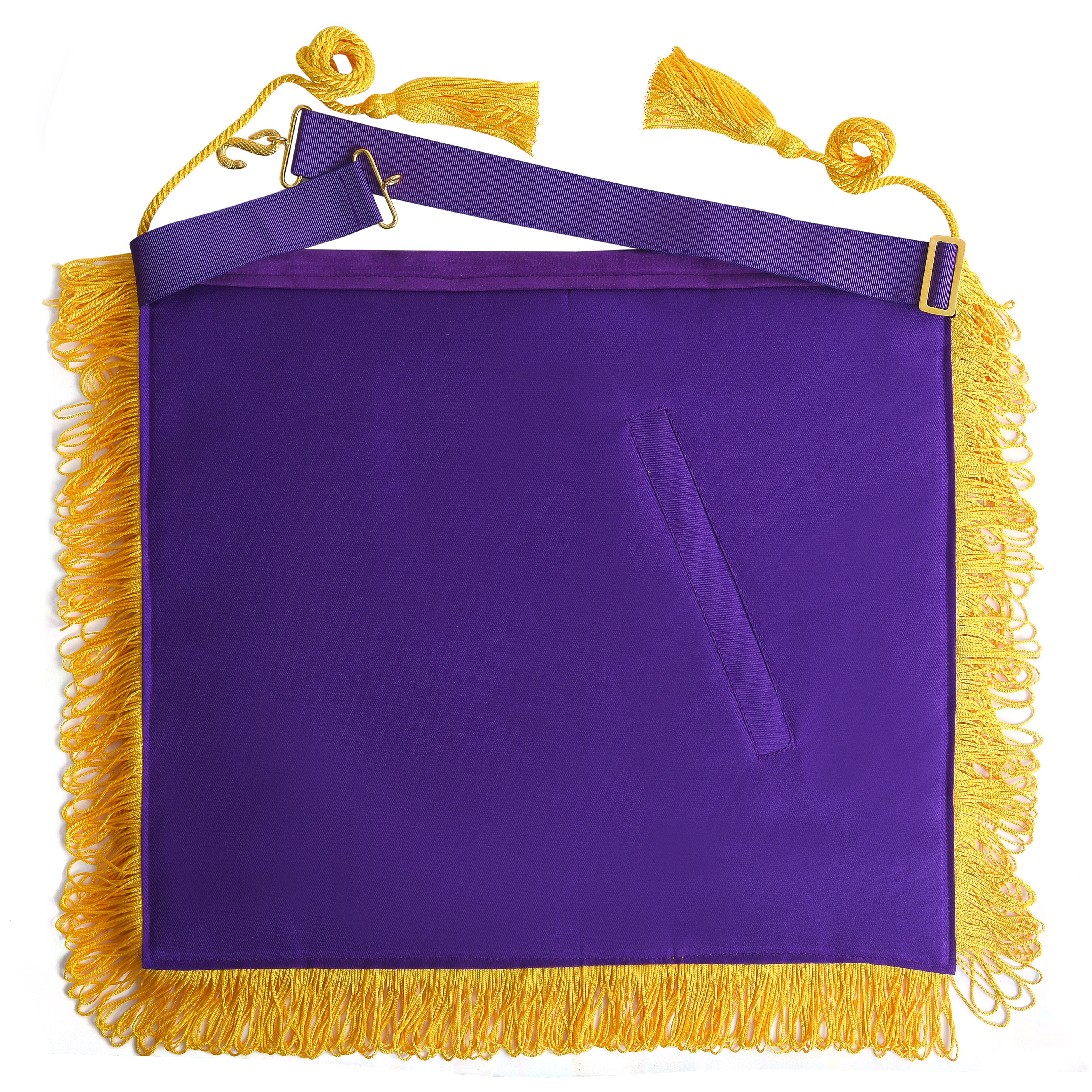 Past Thrice Illustrious Master Royal & Select Masters English Regulation Apron - Purple With Gold Fringe