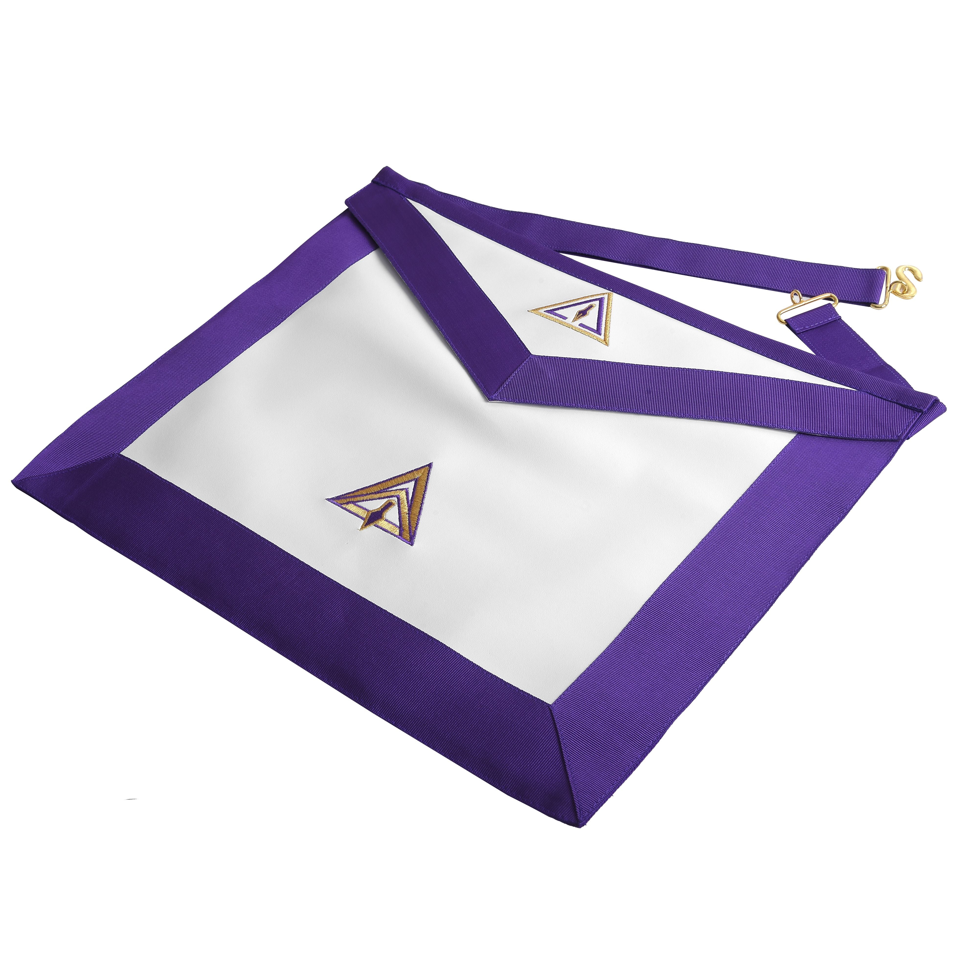 Royal & Select Masters English Regulation Apron - White & Purple Various Materials