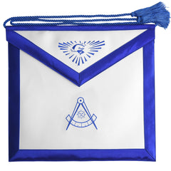 Past Master Blue Lodge Apron - Blue Tassels