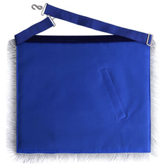 Marshal Blue Lodge Officer Apron - Silver Fringe & Side Tabs