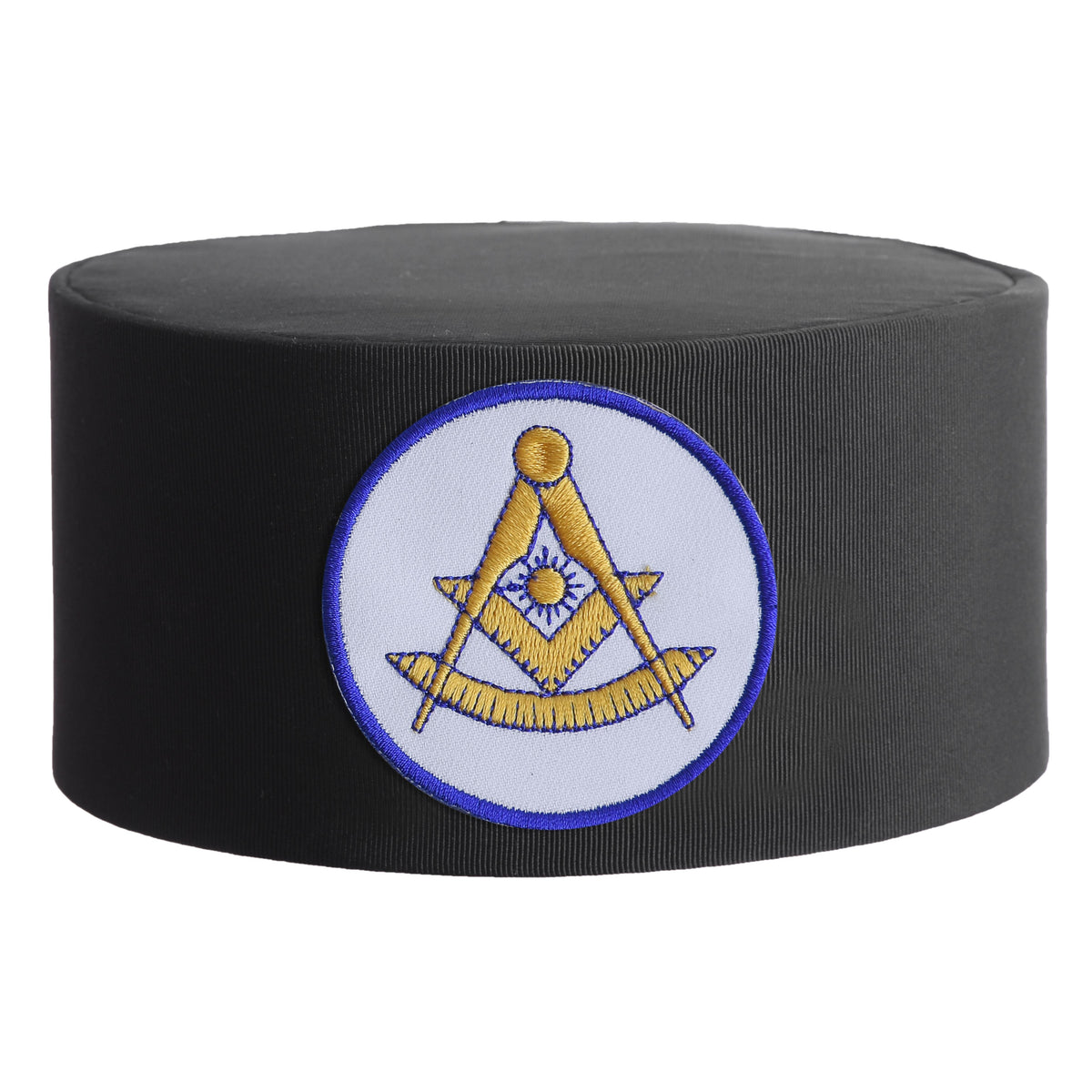 Past Master Blue Lodge California Regulation Crown Cap - White Patch With Gold Emblem