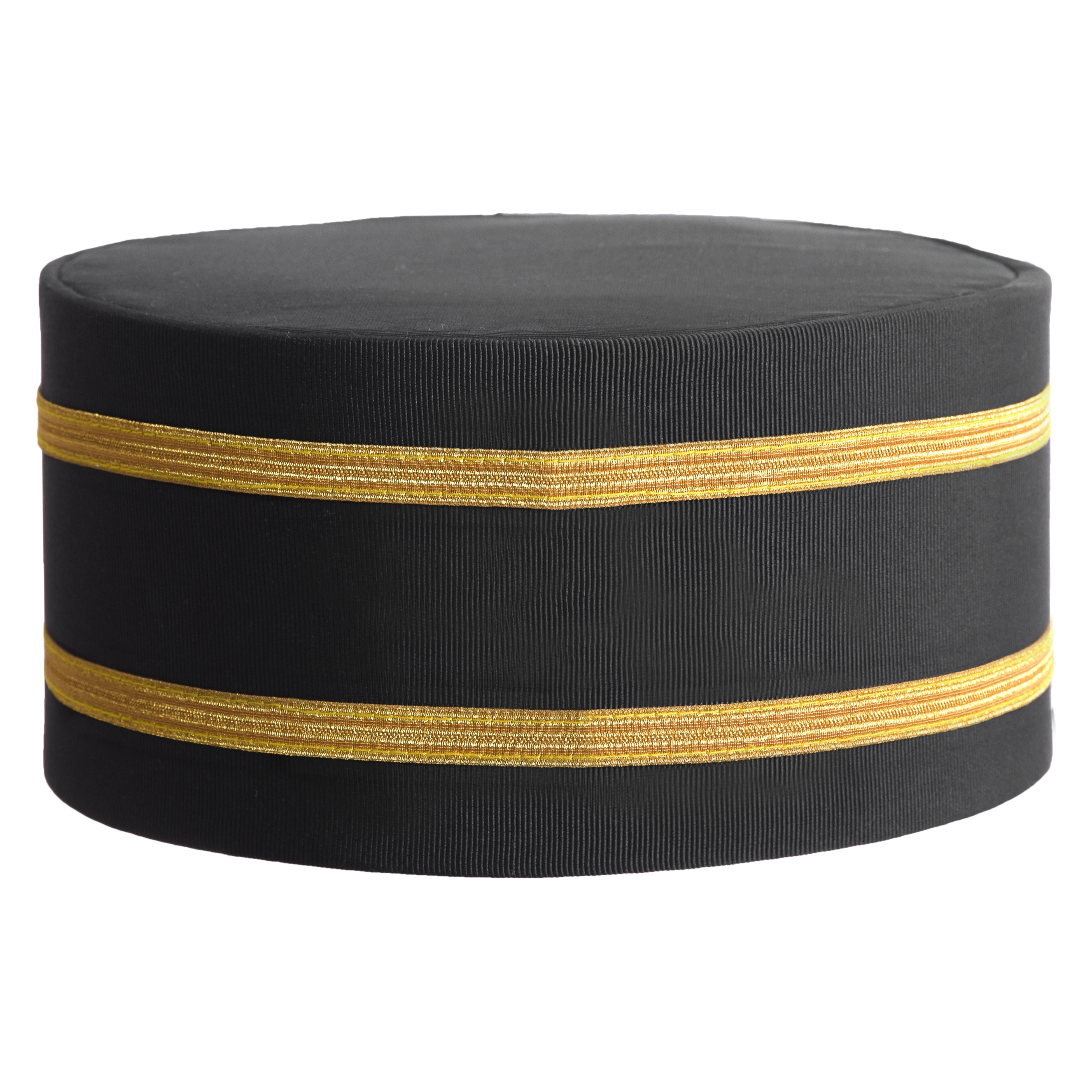 Knights Templar Commandery Crown Cap - Black With Double Braid