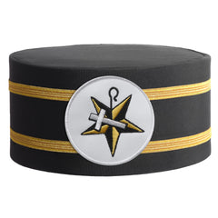 The Order Of The White Shrine Of Jerusalem Crown Cap - White Round Patch With Double Braid