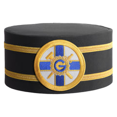 Eminent Prior Knights of the York Cross of Honour Crown Cap - Round Patch With Two Gold Braids