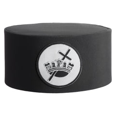 Knights Templar Commandery Crown Cap - Black With White Patch