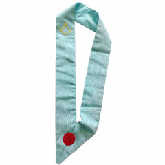 Master Mason French Sash - Sky Blue with Rosette