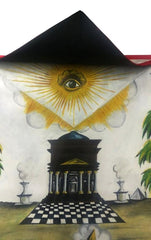 Hand-Painted Masonic Lambskin Apron