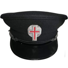 SIR KNIGHT KNIGHTS TEMPLAR COMMANDERY FATIGUE CAP - BLACK SILVER