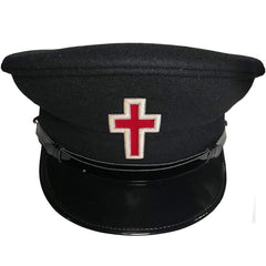 SIR KNIGHT KNIGHTS TEMPLAR COMMANDERY FATIGUE CAP - BLACK SILVER