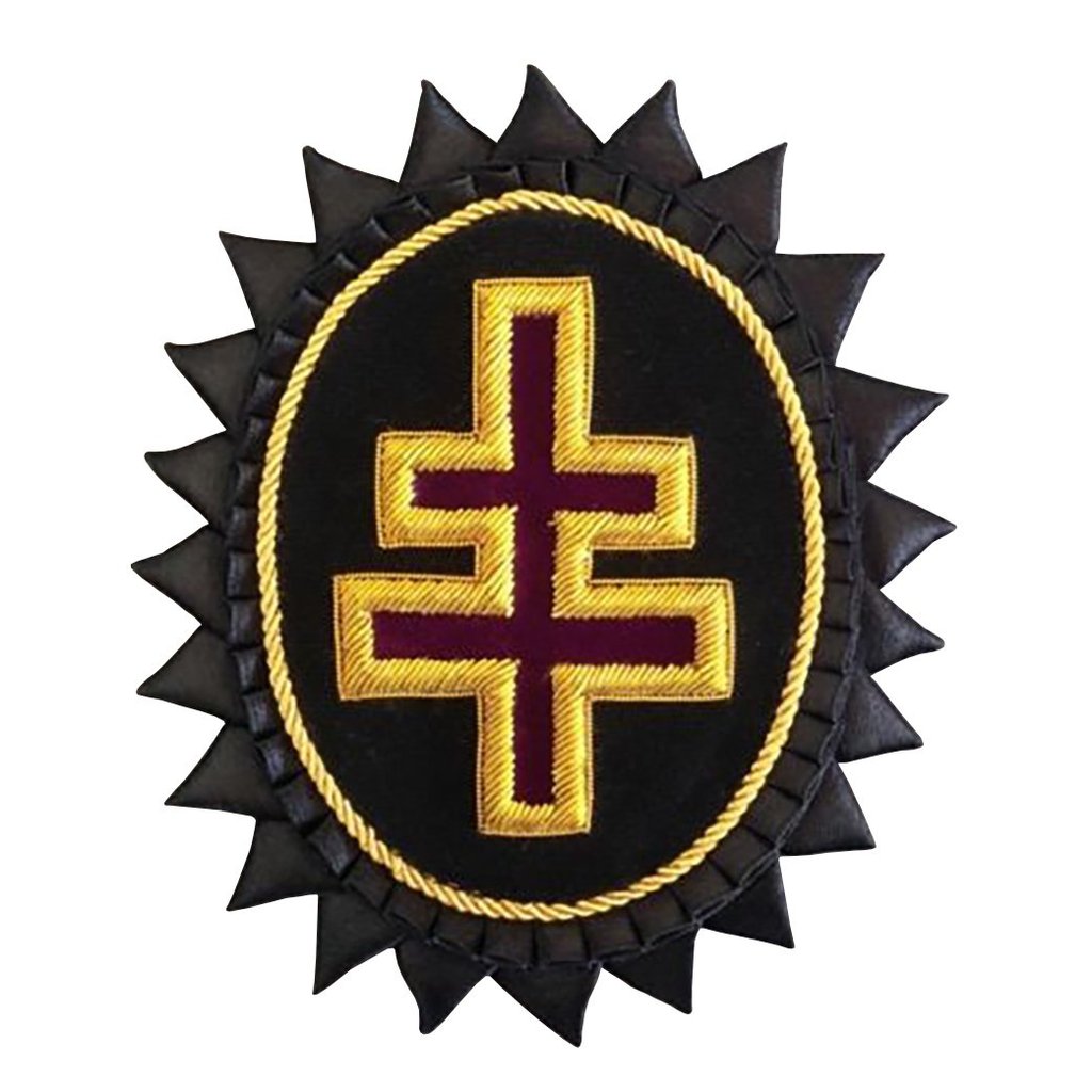 Knights Templar Chapeau Rosettes - Bullion Embroidery