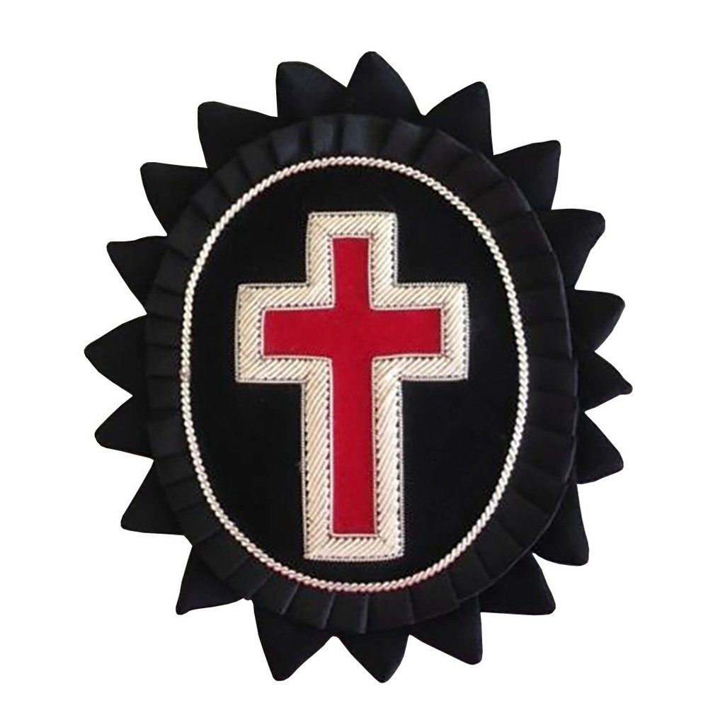 Knights Templar Chapeau Rosettes - Bullion Embroidery