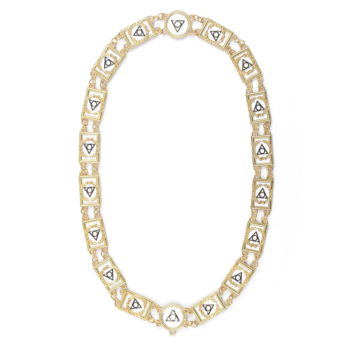 LOCOP PHA Chain Collar - Gold & White With Wreath