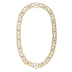 LOCOP PHA Chain Collar - Gold & White With Wreath