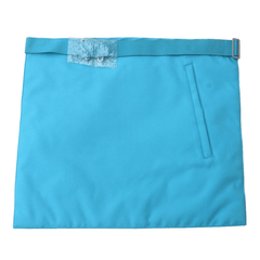 Master Mason Blue Lodge French Apron - Sky Blue Silk & Moire Star G