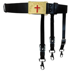 Knights Templar Past Commander Leather Sword Belt