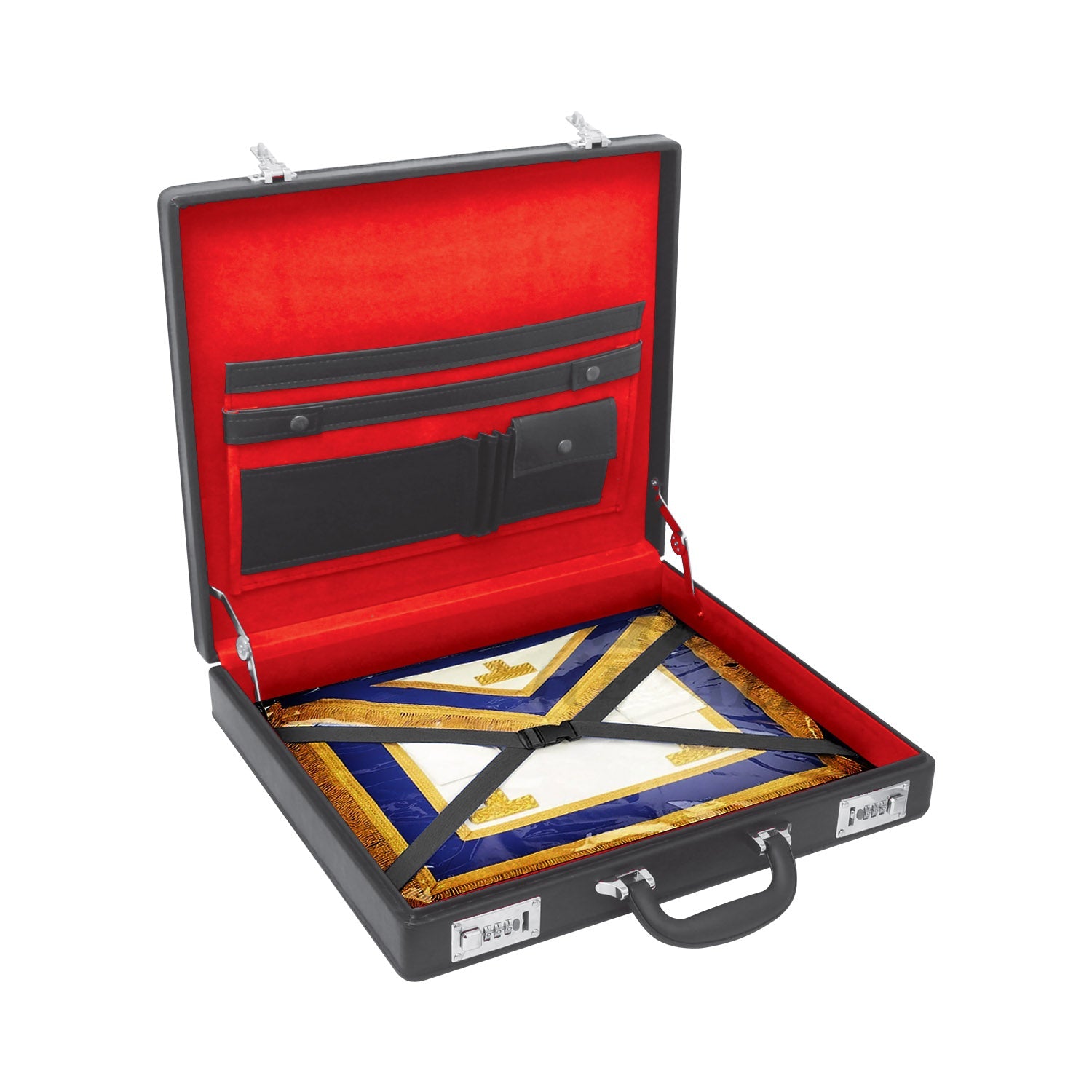 Masonic regalia apron Case/briefcase-masonic attache-high quality leather master mason briefcase With double combination lock