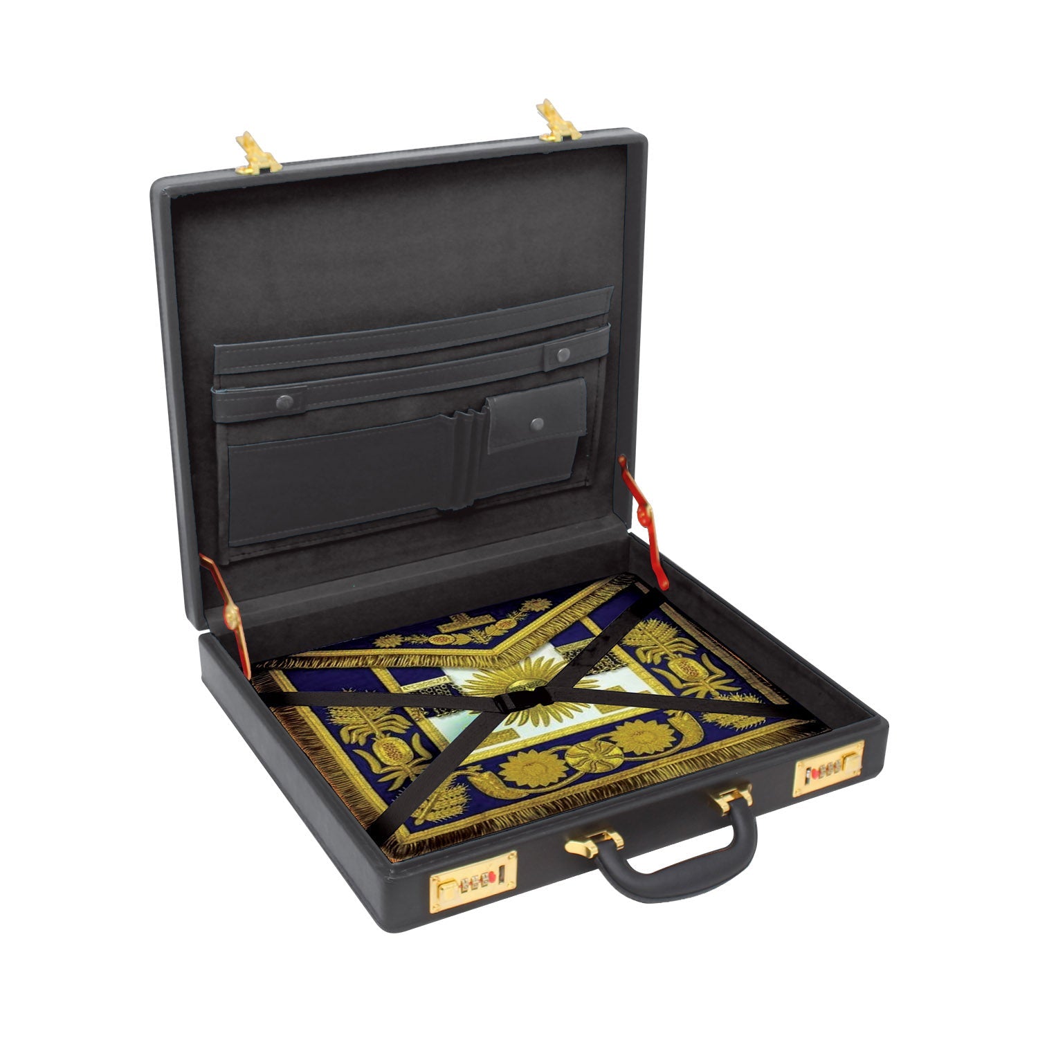 Masonic regalia apron Case/briefcase-masonic attache-high quality leather master mason briefcase With double combination lock