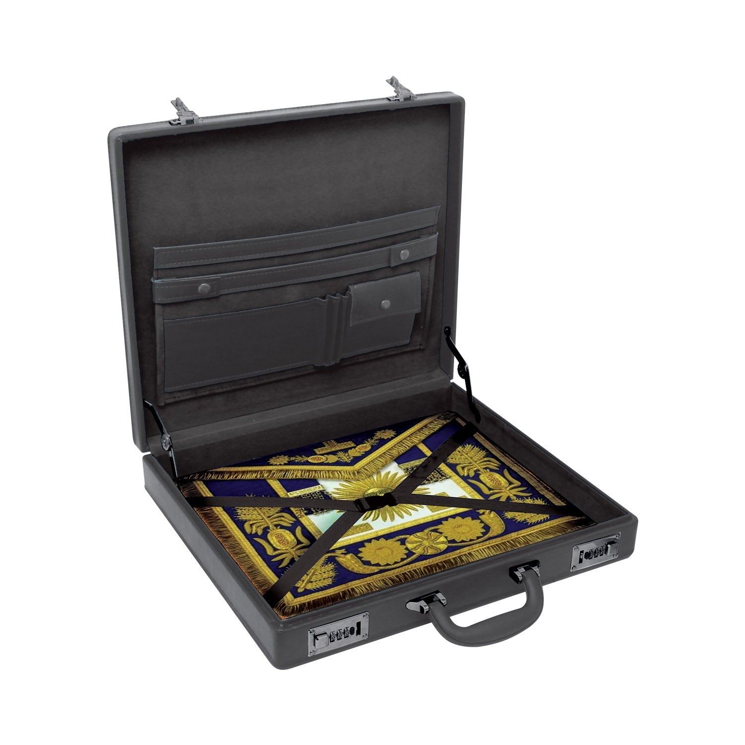 Masonic regalia apron Case/briefcase-masonic attache-high quality leather master mason briefcase With double combination lock