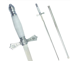 Masonic Sword with White Hilt and Silver Scabbard + Free Case