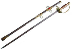 Knight of St. John Templar Masonic Red Cross Sword Gold 35.6"