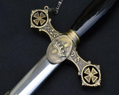 Knight of St. John Masonic Sword Brass Gold 38"