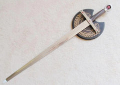 Knight Templar Red Cross Sword W/ Crescent Wall Mount 40"