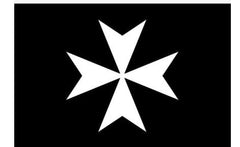 Knights of Malta Masonic Flag Black