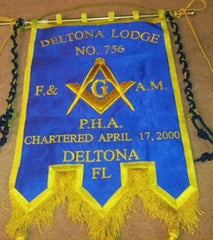 Gold Wire Handmade Embroidered Masonic Banners