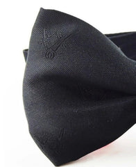 Masonic Bow Tie with Compass and Square Black