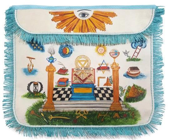 18th Century Inspired Hand-Painted Colorful Apron