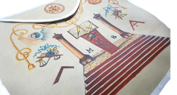 19th Century Inspired Hand-Painted Masonic Apron