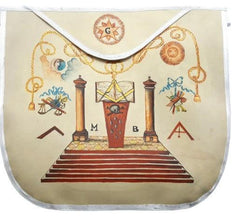 19th Century Inspired Hand-Painted Masonic Apron