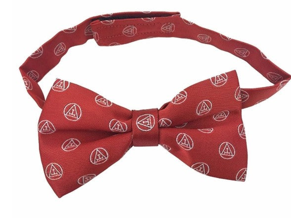 Masonic Royal Arch silk RA Bow Tie with Tau Red & White