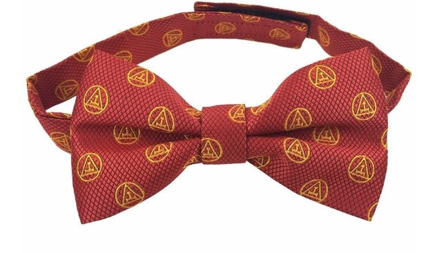 Masonic Royal Arch RA Bow Tie with Taus Red and Yellow