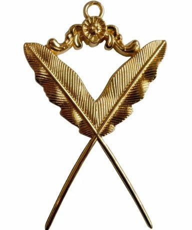 Masonic Gold Collar Jewel - Secretary