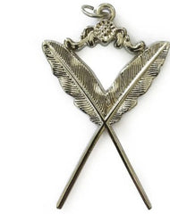 Masonic Silver Collar Jewel - Secretary