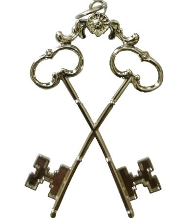 Masonic Regalia Silver Collar Jewel - Treasurer