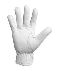 Masonic White Soft Leather Gloves With Square and compass