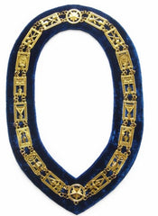 Cryptic Mason - Royal & Select Chain Collar - Gold/Silver On Blue + Free Case