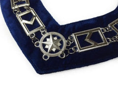 Blue Lodge Working Tools - Chain Collar - Gold/Silver on Blue + Free Case