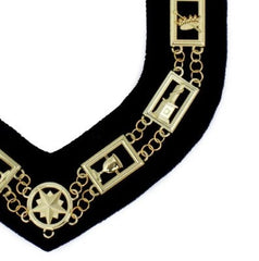 OES - Regalia Chain Collar - Gold/Silver on Black + Free Case