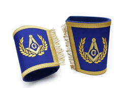 Masonic Gauntlets Cuffs - Embroidered with Fringe