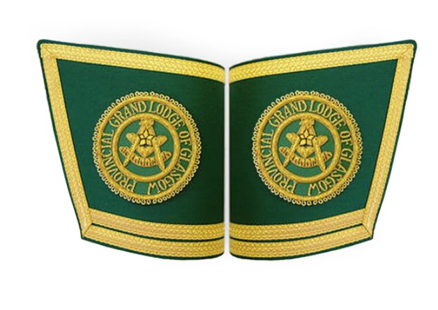 Masonic Gauntlets Cuffs - Embroidered With Double Braid