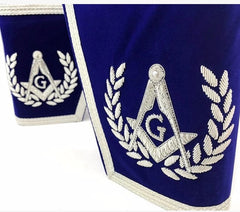 Masonic Gauntlets Cuffs - Embroidered - Blue