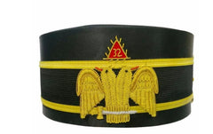 32nd Degree Wings Down Scottish Rite Double-Eagle Cap Hand Embroidery Bullion