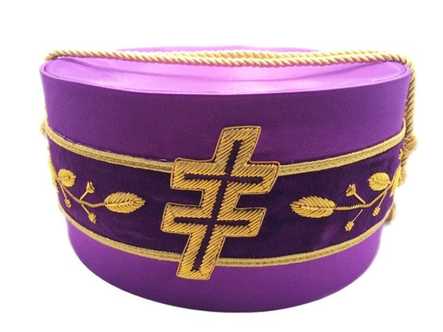 33rd Degree Scottish Rite Purple Cap Bullion Hand Embroidery