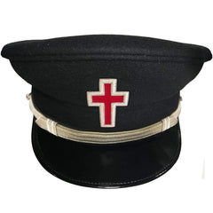 SIR KNIGHT KNIGHTS TEMPLAR COMMANDERY FATIGUE CAP - SILVER