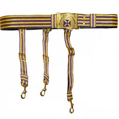 Knights Templar Past Grand Commander Purple & Gold Sword Belt - Purple Cross